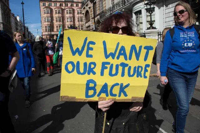 Manifestante contra o Brexitbetboo oyuncakLondres