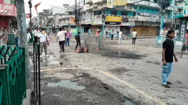 वीरगन्जमा भएको प्रदर्शन