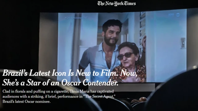 Print de reportagem do New York Times sobre Tânia Maria