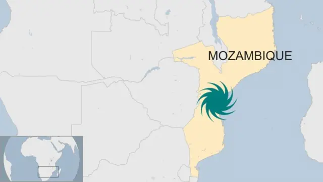 Zone où le cyclone Idai a frappé