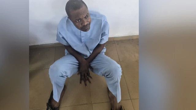 Foto of Adeniyi Matthew Adeyemi afta im arrest by di police.