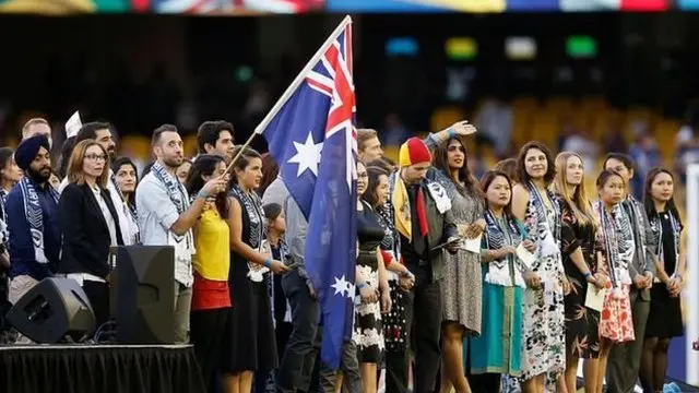 Upacara pengambilan sumpah kewarganegaraan di Melbourne baru-baru ini.