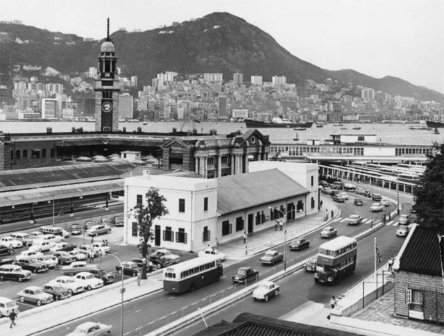 約1955年的尖沙咀九廣鐵路九龍車站