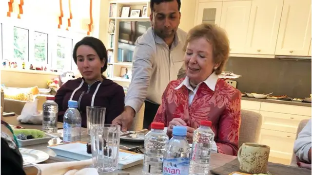 [Princess Latifa Al Maktoum] Princess Latifa bint Mohammed Al Maktoum has lunch with Mary Robinson, a former United Nations High Commissioner for Human Rights and former president of Ireland - picture released December 2018