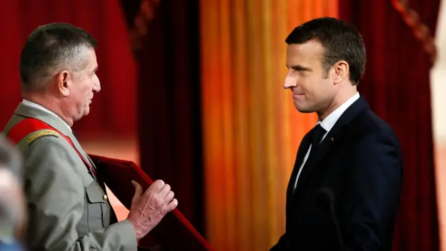 مکرون در مراسم ریاست جمهوری