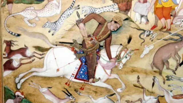 ব্রিটিশ মিউজিয়ামে বাদশাহ আকবরের শিকারের তৈলচিত্র