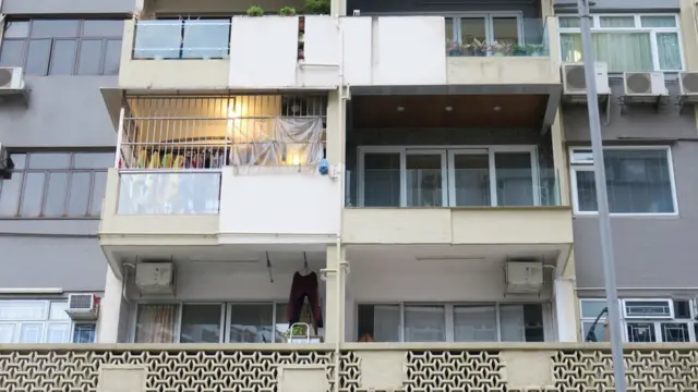 香港何文田一座樓房外觀（BBC中文網圖片10/1/2018）