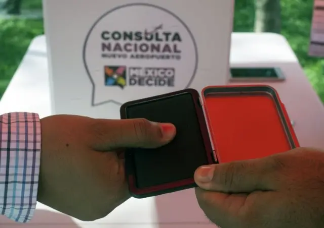 Un votante en la consulta