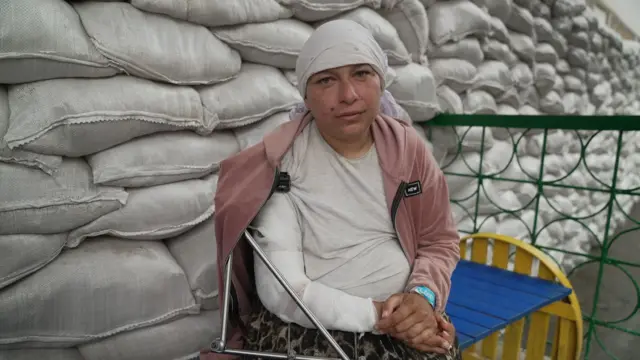 Маргарита после того, как она чудом выжила в атаке беспилотника