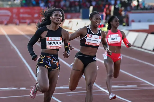 ቀዳም፡ ኣብ ኬንያ ኣብ ዝተኻየደ ወርልድ ኮንቲነንታል ቱር ላይበርያዊት ማይያ ማኮይ ኣብ ውድድር 100 ሜትሮ ደቂ ኣንስትዮ ዓወት ኣመዝጊባ