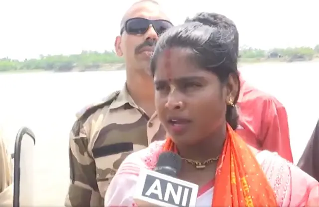 বসিরহাট লোকসভা কেন্দ্রের বিজেপি প্রার্থী রেখা পাত্র। 