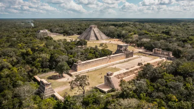 Vista aérea de Chichen Itza