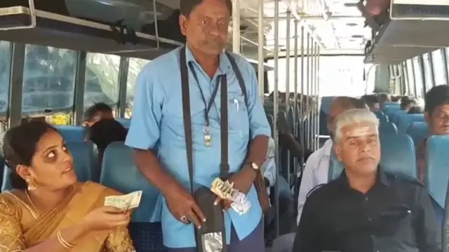 கடன் பாக்கி, காரில் டீசல் நிரப்ப மறுத்த பங்க் ஊழியர்கள், பேருந்தில் பயணித்த அமைச்சர்