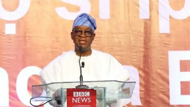 -Adegboyega Oyetola na di immediate past governor of Osun state