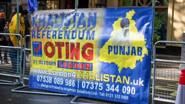 2021 मध्ये लंडनमधील इंडिया हाऊससमोर सार्वमत घेण्याबाबतचं पोस्टर