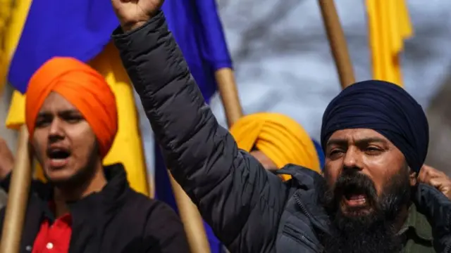 காலிஸ்தான் ஆதரவாளர்கள் பேரணி