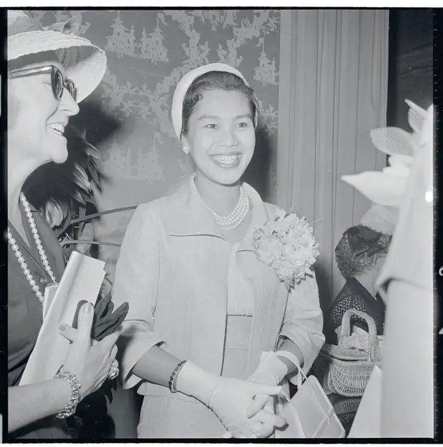 The Queen of Thailand, Sirikit, on a visit to Washington, DC, on June 28, 1960.