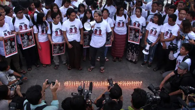 မီဒီယာလွတ်လပ်ခွင့်ပေးဖို့ အန်အယ်လ်ဒီအစိုးရလက်ထက် ဆန္ဒထုတ်ဖော်တာတွေရှိ