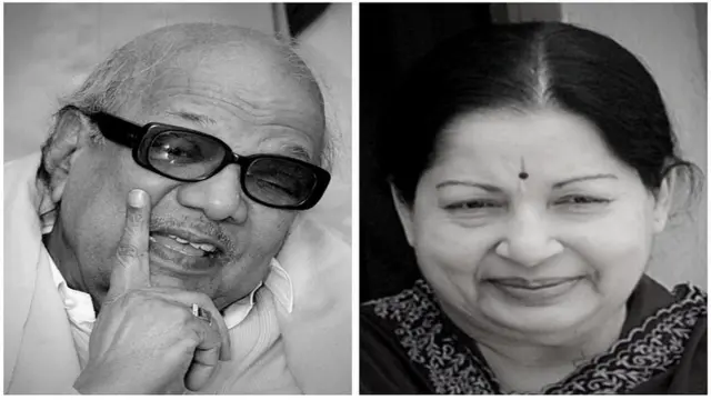 તામિલનાડુમાં ઑલ ઇન્ડિયા અન્ના દ્રમુક કઝગમ્ (એ.આઈ.એ.ડી.એમ.કે.) તથા ડી.એમ.કે. (દ્રવિડ મુનેત્ર કઝગમ્)