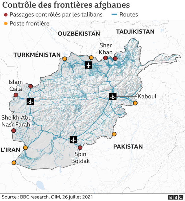 carte des talibans