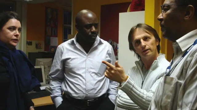 De gauche à droite : Maura Cullen, Solomon Mugera, Stephane Mayoux et Ali Saleh