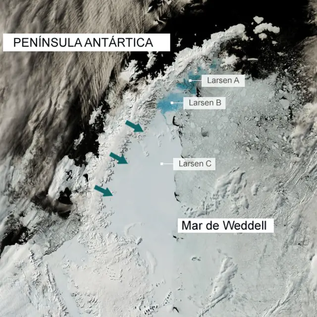 Mapa de la Antártica