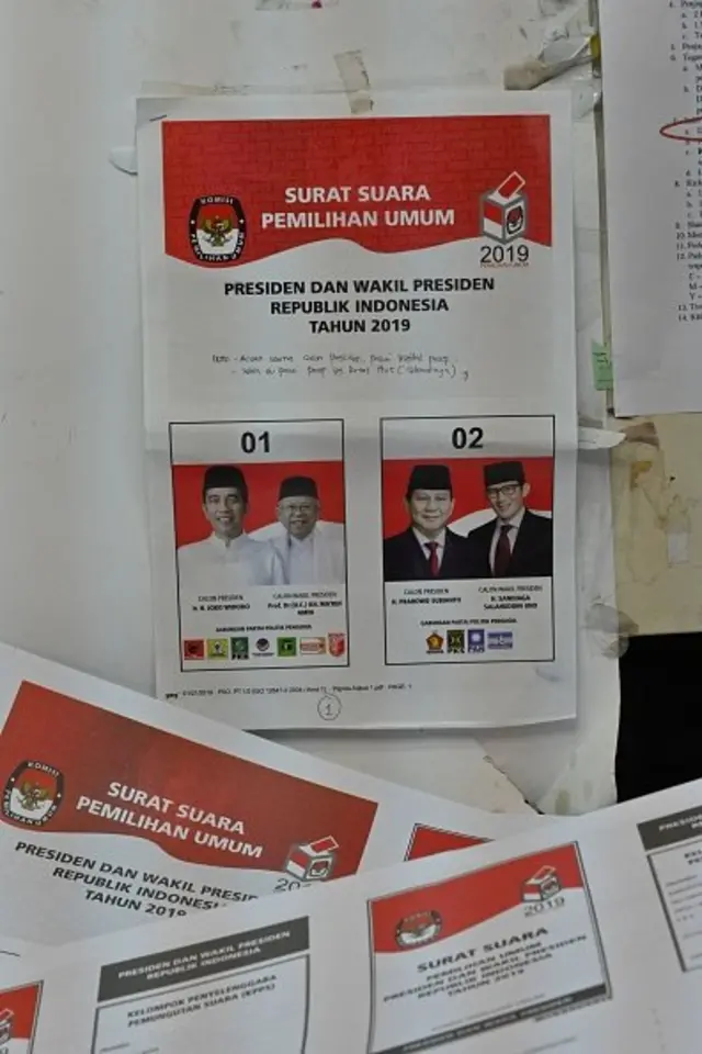 Surat suara pilpres 2019