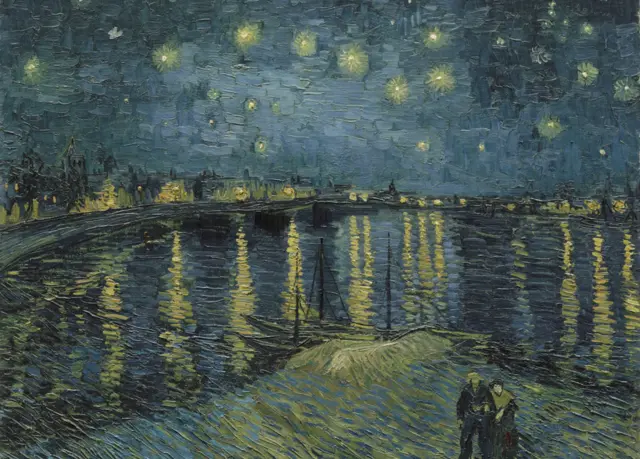 《罗纳河上的星月夜》（ Starry Night Over the Rhone）