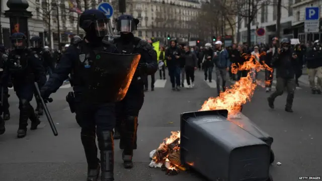 फ्रांस में विरोध प्रदर्शन