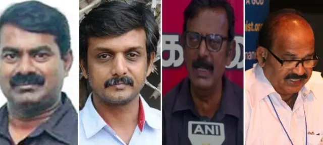 (L-R) Seeman, Thirumurugan Gandhi, K. Ramakrishnan and Kumaresan.