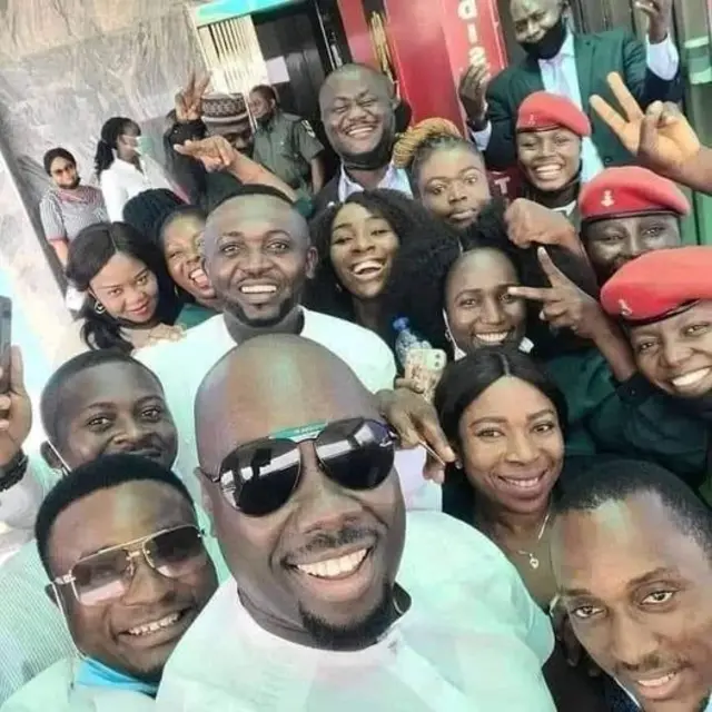 Obi Cubana wit security operatives