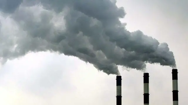 Factory chimneys in South Korea, 2006