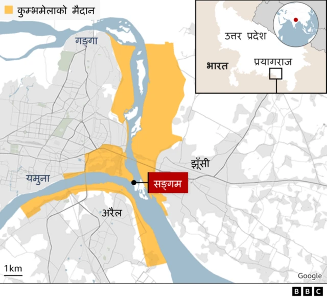 कुम्भमेला कहाँ लागेको थियो? 