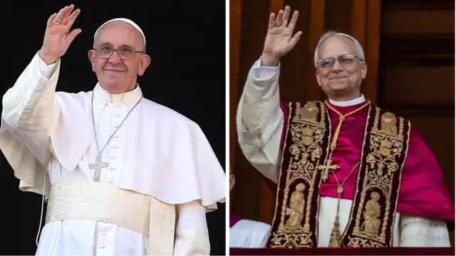 Giáo hoàng Francis và Giáo hoàng Leo XIV