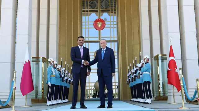 امیر قطر و رئیس جمهور ترکیه