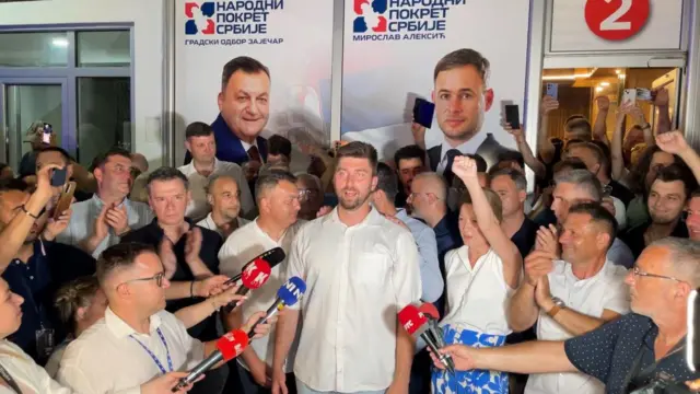 Obraćanje Miladina Krstića pošto je opozicija saopštila pobedu