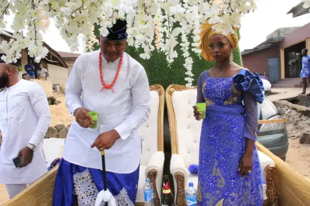 Sergeant Francis Agube during im marriage ceremony for 2021