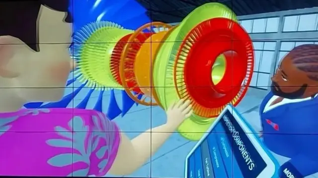 يعمل طلاب الهندسة معًا في عالم افتراضي لممارسة المهام العملية