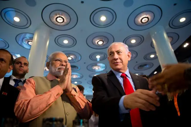 নরেন্দ্র মোদী ও বেনিয়ামিন নেতানিয়াহু