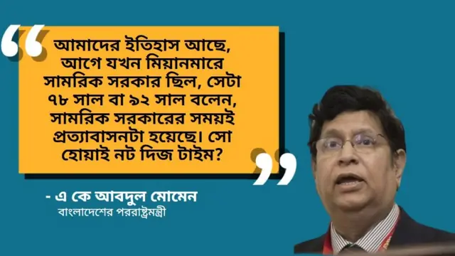 পররাষ্ট্রমন্ত্রী, রোহিঙ্গা, বাংলাদেশ