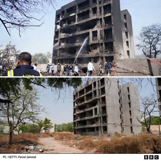 एकेकाळी विद्यार्थ्यांच्या कोलाहलानं गजबजलेली ही वसतिगृहाची इमारत अपघातानंतर जवळपास वर्षभरापासून ओस पडली असून, तिच्या आसपास रानटी वनस्पतींचं साम्राज्य पसरलेलं दिसतं.
