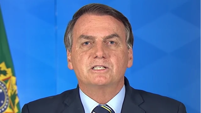 O presidente Jair Bolsonaro durante o pronunciamento realizadogalera bet é confiavel24galera bet é confiavelmarçogalera bet é confiavel2020