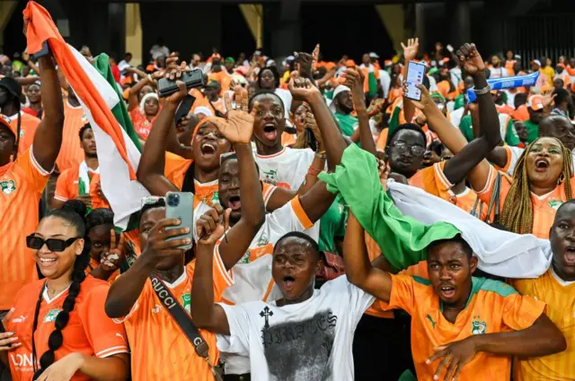 Les supporters des Eléphants de la Côte d'Ivoire