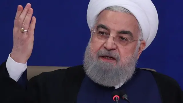 Pirezidaantii Iraan Hassan Rouhani walgahii kaabiinee irrratti Teehraaniitti haasaa wayita taasisan Caamsaa 26, 2021