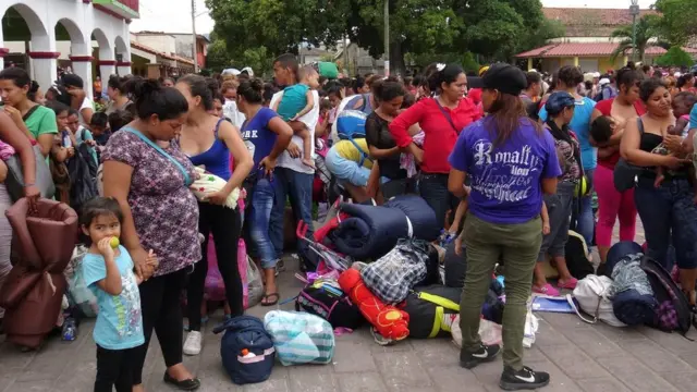 Miembros de la Caravana de Refugiados 2018