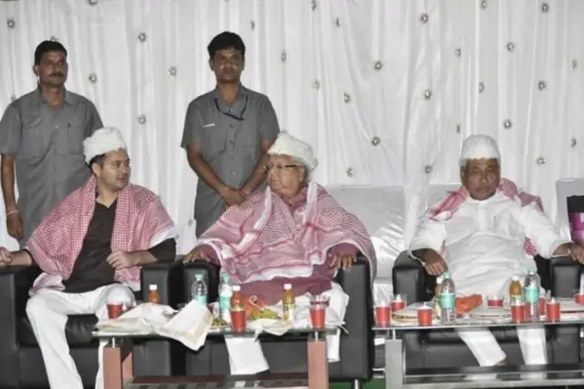 तेजस्वी, लालू यादव और नीतीश कुमार