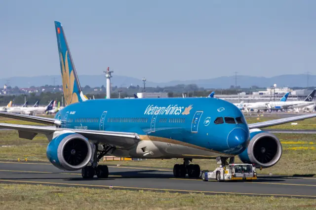 Một chiếc Boeing 787 của Vietnam Airlines tại Đức. Ảnh minh họa