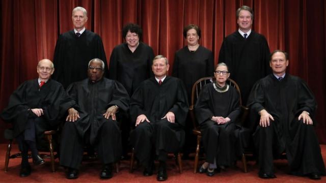 عکس رسمی قضات دیوان عالی آمریکا در سال ۲۰۱۸