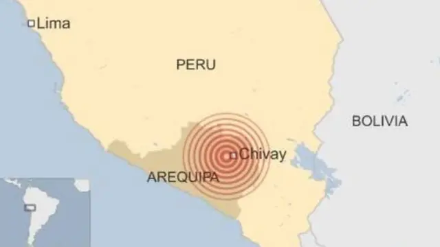 El epicentro del sismo en Perú ocurrió en Arequipa