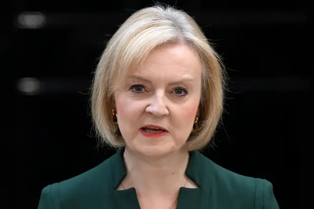 ليز تراس تلقي كلمة وداعية كرئيسة للوزراء في 25 أكتوبر/ تشرين الأول 2022